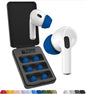 Foam Masters Ultra-Premium Memory Foam Ear Tips for AirPods Pro 1st & 2nd Gen | 3 Pairs | Black Magic Ver 6.0 | Secure | Comfort | Better Noise Cancel | Replacement Buds – Blue, Assorted S/M/L