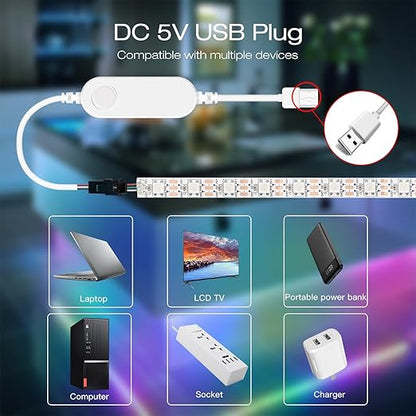 GLEDOPTO WLED ESP8266 Mini LED Strip Controller DC 5V USB RGB IC Digital Dynamic DIY Lights for WS2811 WS2812 WS2812b SK6812 WS2815 Addressable LED Strip Light