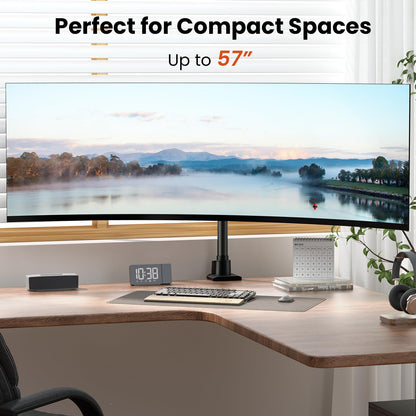 24-57'' Ultrawide Monitor Desk Mount, Aluminum Heavy Duty Monitor Arm