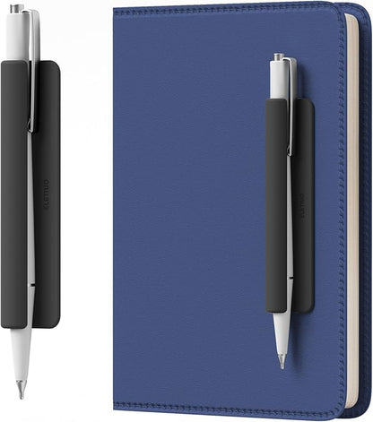 ELETIUO Pencil Holder For Most Pens,Pencils,Self-Adhesive Stick To Notebooks,Diary,Desks,Whiteboards Or Any Surface,Silicone Pen Holder For Home,Office And Desk Organization,Black