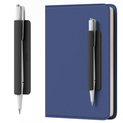 ELETIUO Pencil Holder For Most Pens,Pencils,Self-Adhesive Stick To Notebooks,Diary,Desks,Whiteboards Or Any Surface,Silicone Pen Holder For Home,Office And Desk Organization,Black