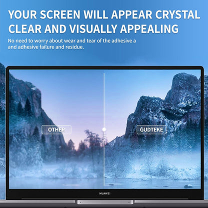 GUDTEKE Laptop Privacy Screen 13.3 inch, 9H Hanging Privacy Screen for Laptop for 16:9, Acrylic HD Eye Protection Anti Glare Blue Light Laptop Screen Privacy Filter