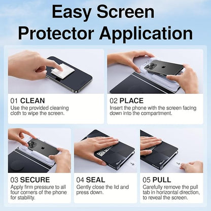 SMARTDEVIL 3 Pack Screen Protector for iPhone 16 Plus, Bubble-and-Dust-Free Box, HD Tempered Glass, Military Grade Shatterproof & Ultra Durable, Easy Installation