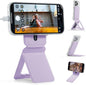 MOFT Phone Tripod Stand Selfie Stick for iPhone, Multi-Angles iPhone Stand, Lightweight & Portable Phone Holder, Strong Magnets, MOVAS Vegan Leather, Travel Essentials, Peony (Without Card Slot)