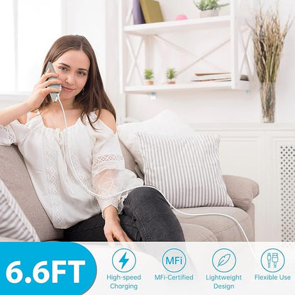 30W Phone 16 15 Charger Fast Charging,USB-C Wall Fast Charger Block Adapter with 6.6Ft USB C to C Fast Charging Cable Cord for Phone 16 15 Pro/16 15 Pro Max/15 Plus,Pro 12.9,Samsung Galaxy S24 Ultra