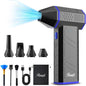 Rosewill Electric Air Duster - 110,000 RPM Super Power Cordless Compressed Air Duster, 3-Gear Adjustable Mini Blower with Fast Charging, Dust Blower for Computer, Keyboard, Pet, House, Outdoor and Car