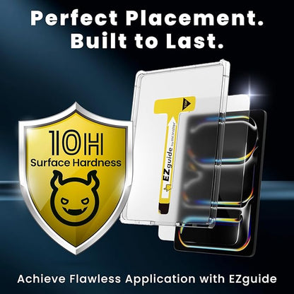 BELLEMOND Tempered Glass Screen Protector designed for iPad Pro 11" (M5, 2025/M4, 2024) - Ultra Clear「EZ Guide」Alignment Kit for Flawless Installation, 10H Hardness - Designed in Japan