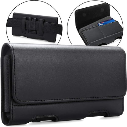 BECPLT for Samsung Galaxy S24+ S23+ S22+ 5G S23 FE 5G S21 FE 5G Holster Case, Galaxy S21+ 5G Leather Pouch Holster Case with Belt Clip Loops for Samsung Galaxy S20+ 5G S20 Plus S10 Plus S9 Plus -Black