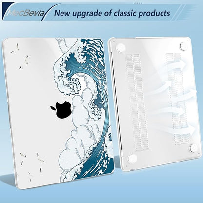 Compatible with MacBook Air 15 inch Case, M4 A3241/M3 A3114/M2 A2941 (Released 2025 to 2023), Hard Shell, Keyboard Cover, Screen Protector, Webcam Cover & Type-C Adapter, 018