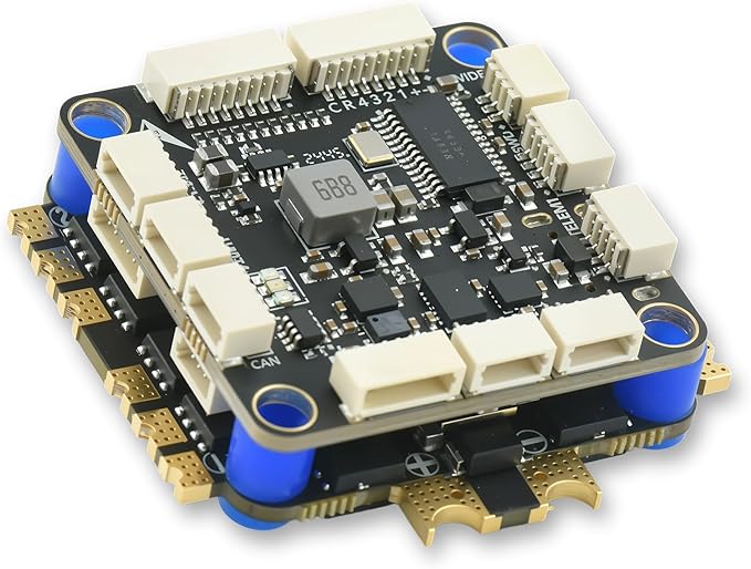 AERO SELFIE H743 Flight Controller with 60A 8 bit ESC 30x30 Stack: Supports 2-6S LiPo, Dual IMU, Compass, Barometer, Compatible with Betaflight, INAV, PX4, Ardupilot for FPV & Racing Drones