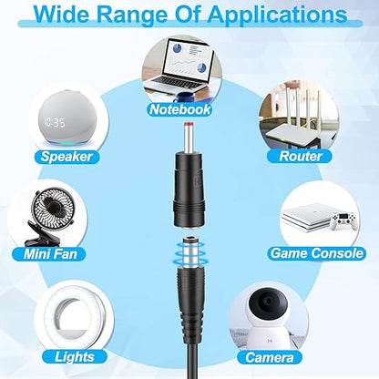 FARSENSE USB C to DC Adapter,Barrel PD Trigger Cable(3.3ft) with USB A to USB C Tips/3.5x1.35mm Tips,USB to DC Power Cable can Switching and LED Display Voltage