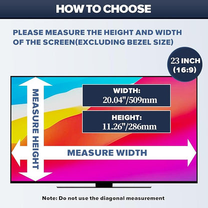 [2-Pack] HD Computer Privacy Screen 23 inch, Upgraded Computer Privacy Screen for 16:9 Widescreen Removable Anti Glare Computer Screen Cover and Blue Light UV-Blocking Screen Privacy Filter