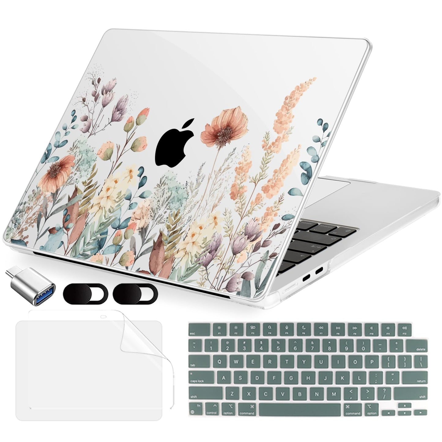 MecBevia Compatible with MacBook Air 15 inch Case M5 M4 M3 M2 2026-2023