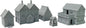 HAUTICO Tabletop Miniature Little Town Building Terrains for RPG War Games - 18mm Scale Scenery with Medieval Style, Dioramas Building Set, Paintable