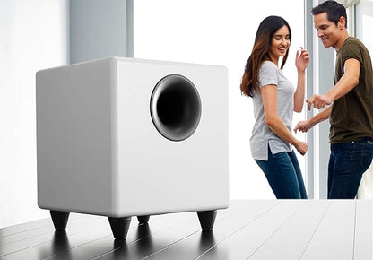 Audioengine S8 Powered Subwoofer Speaker - 250W 8-inch Home Woofer with Built-in Amplifier and Dual Audio Inputs for Home Audio