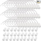 30PCS Recessed Wired Security Window Door Contact Sensor, Normally Closed NC, Door Alarm Magnetic Reed Switch with 2 Wire, ABS White, RC-33