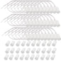 FOCMKEAS 4PCS Recessed Wired Door Contact Sensor, NC, ABS White, RC-33