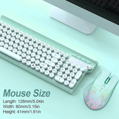 VEGCOO Wireless Gaming Mouse, C30 Silent Click Wireless Rechargeable Gaming Mouse with Double-Click Key and Colorful LED Lights, 3 Level Adjustable DPI for Gaming and Working (Blue)