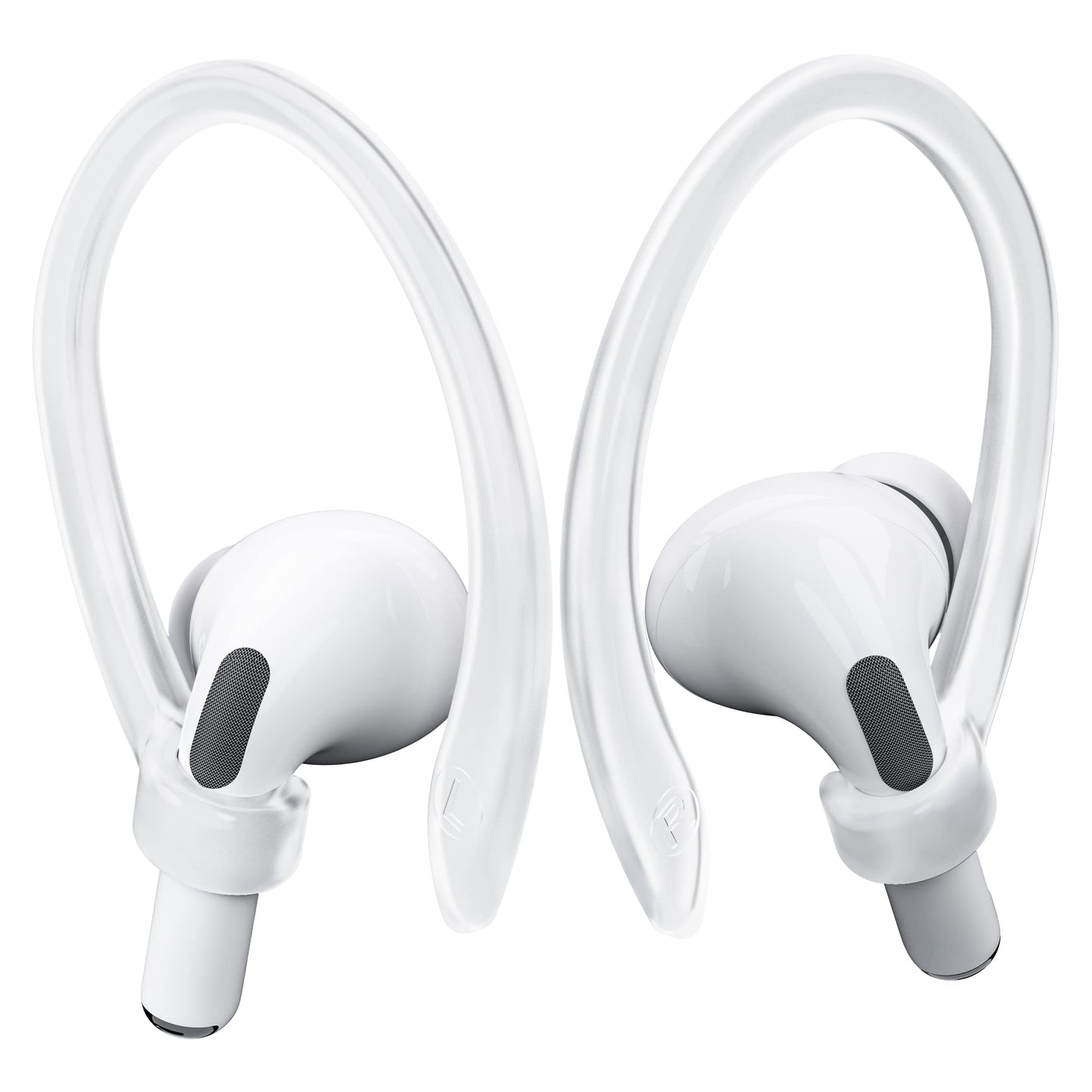 ICARERSPACE 2 Pairs Ear Hooks for AirPods Pro 2 1 AirPod 4-1, Transparent