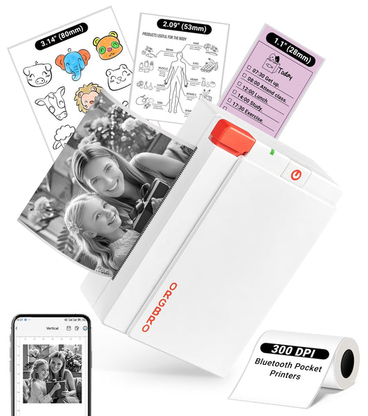 ORGBRO X3 Sticker Printer Machine, Mini Printer Print Pods Label Maker