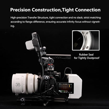 VILTROX PL-M43 Lens Adapter, Lens Converter Ring Camera Lens Mount Adapter Ring Compatible with PL Lens to M43 Series Mount Cameras Panasonic GH5,G1,GH1,GH4/Olympus EP1,EP2,EM1,EM