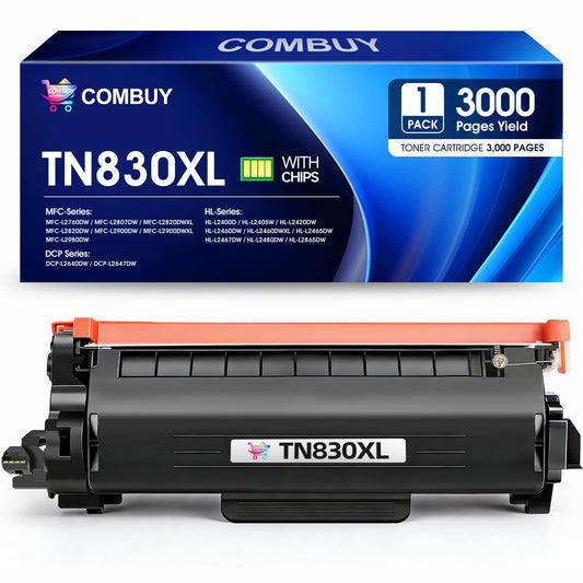 COMBUY TN830XL Toner Cartridge Replacement for Brother TN830XL TN830 TN-830