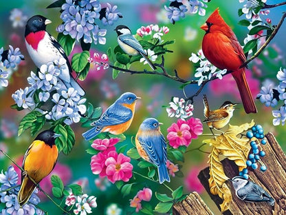 MasterPieces Audubon - Singbird Collage 300pc Ezgrip Puzzle