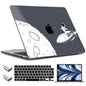 TWOLSKOO for MacBook Air 15 inch Case 2026 2025 2024 2023 Release M5 A3448 M4 A3241 M3 A3114 M2 A2941, Plastic Hard Shell & Screen Protector & Keyboard Cover & Type C Adapter, Graphite Marble
