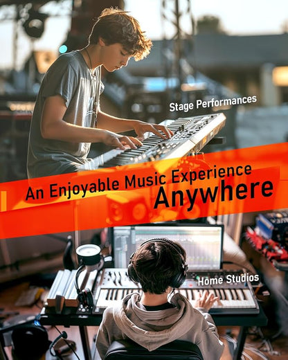 Stage Rocker Z-Style Keyboard Stand, Adjustable Width for 61/88 Key Keyboards, Sturdy & Durable Digital Piano Stand, Easy Storage, Sleek Black.