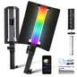 NEEWER RGB1 LED Tube Light Stick with Metal Barndoor, Handle, Touch Bar/APP Control, Magnetic Handheld RGB Video Light, 3200K-5600K CRI98+ Dimmable Photography Lighting with 6400mAh Battery, 17 Scenes