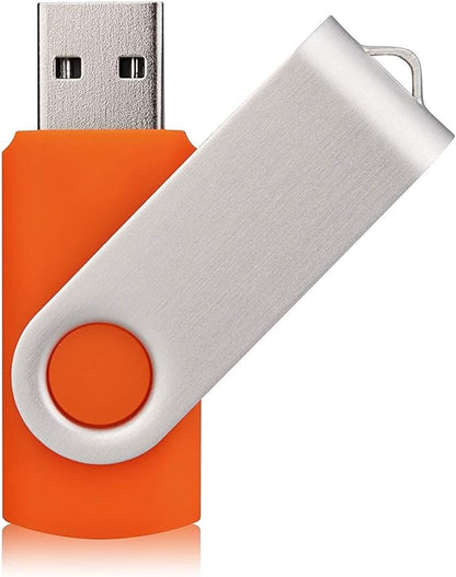 Aiibe 10 Pieces 2GB USB Flash Drive Colorful Memory Stick Thumbdrives (Mix Colors : Black Blue Red Green Orange White Yellow Pink Purple Silver)