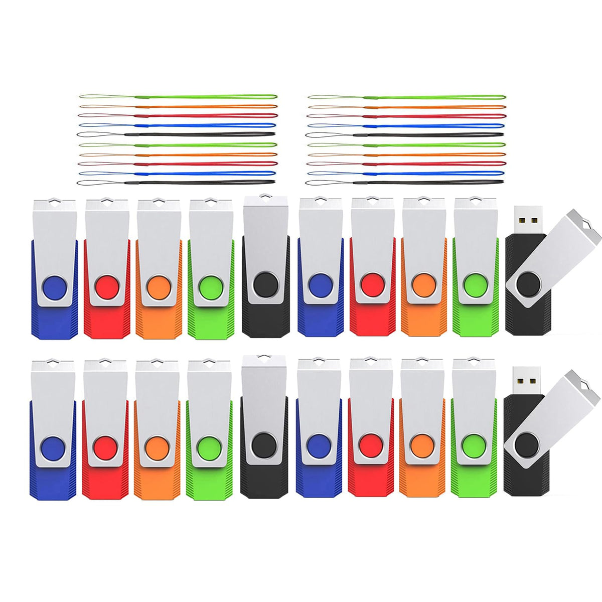 4GB Flash Drive 2 Pack, Wooolken USB 2.0 Thumb Drives Memory Stick