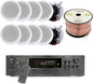 Vaiyer Home Audio System Kit, 6-Channel 6000 Watts Bluetooth Amplifier with 5.25" 10 QTY of 175 W Each in-Wall in-Ceiling Speakers & 16AWG 500 ft. Speaker Wire - Perfect for Home, Office, Restaurants