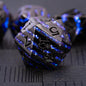 Maywin Inlay Metal Dice Set 7pcs, Luxury DND Dice with Decorative Inlay, Heavy Zinc Alloy RPG Dice for Tabletop Games
