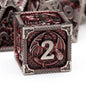 Haxtec Metal DND Dice Set, 7 Pcs Dragon Pattern Polyhedral Dice for RPG