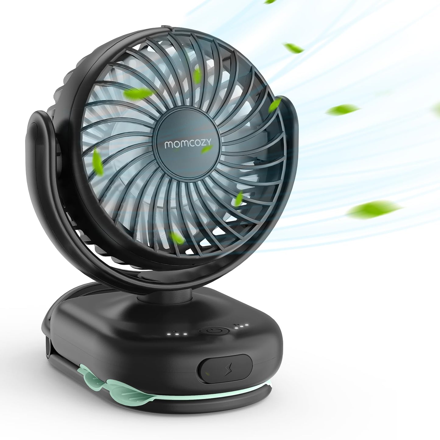 Momcozy Portable Stroller Fan with Clip, 4-Speed Mini Cooling Fan, 0.26 Lb