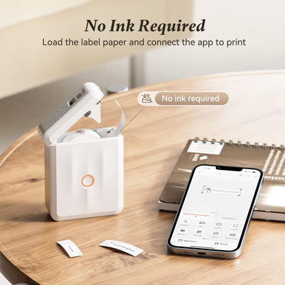 NIIMBOT D110 Label Maker Machine, Bluetooth Thermal Label Printer