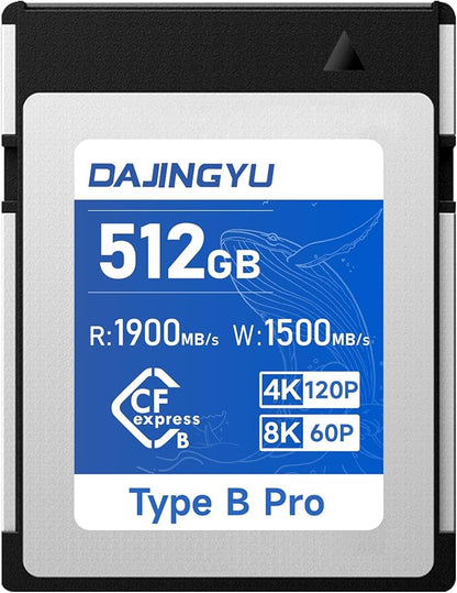 512GB CFexpress Type B Memory Card VPG400 Up to 1900/1500 MB/s Read/Write- Shooting Video and Photo in up to 8K RAW Compatible with Nikon Canon panasonic Fujifilm Camera