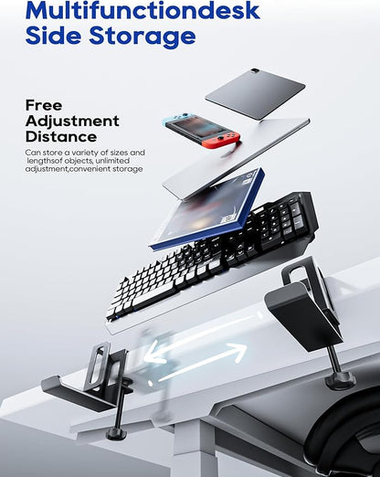 NODOCA Desk Side Storage for Laptop(White), P01-US-W
