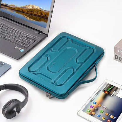 DOMISO 17 inch Laptop Sleeve with Handle Shockproof Waterproof EVA Protective Case for 17.3" ZBook Fury 17.3 G8/MSI GS73VR Stealth Pro/HP Envy 17/LG Gram 17"/ROG Strix GL702VS, Teal