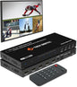 J-Tech Digital 4K HDMI Multiviewer Switch 4 in 1 Out, 4x1 4K 30Hz HDMI Quad Multiviewer Seamless Switcher with PiP, 6 Viewing Modes, Audio Extraction via Optical 3.5mm (JTECH-MV41AE)