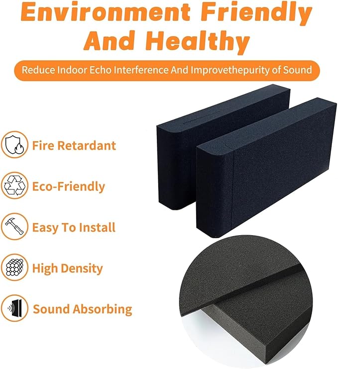 2 Pack Studio Monitor Isolation Pads for Large Speakers 6.5 7 8 Inches Sound Insulation Studio Foam Prevents Vibrations Acoustic Speaker Isolation Pad High Density Fits Most Stands