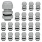 Bonsicoky 1/2" NPT Nylon Cable Glands, Grey, 10 Pcs