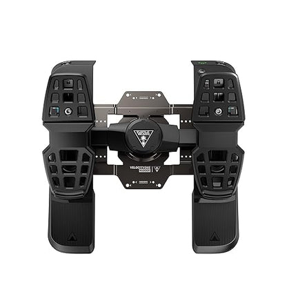 Turtle Beach VelocityOne Universal Rudder Pedals for Windows 10 & 11 PCs, Xbox Series X, Xbox Series S, and Xbox One Featuring Smooth Rudder Axis, Adjustable Brakes and Pedal Width – Black