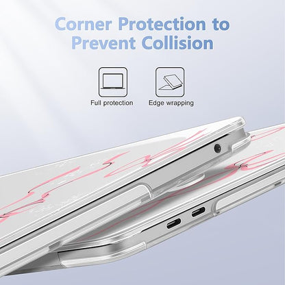 Case for MacBook Pro 13 inch with/Without Touch Bar (2016-2022, M2 A2338 M1 A2289 A2251 A2159 A1989 A1706 A1708), Hard Shell + Keyboard Cover + Dust Plug, Star Bow