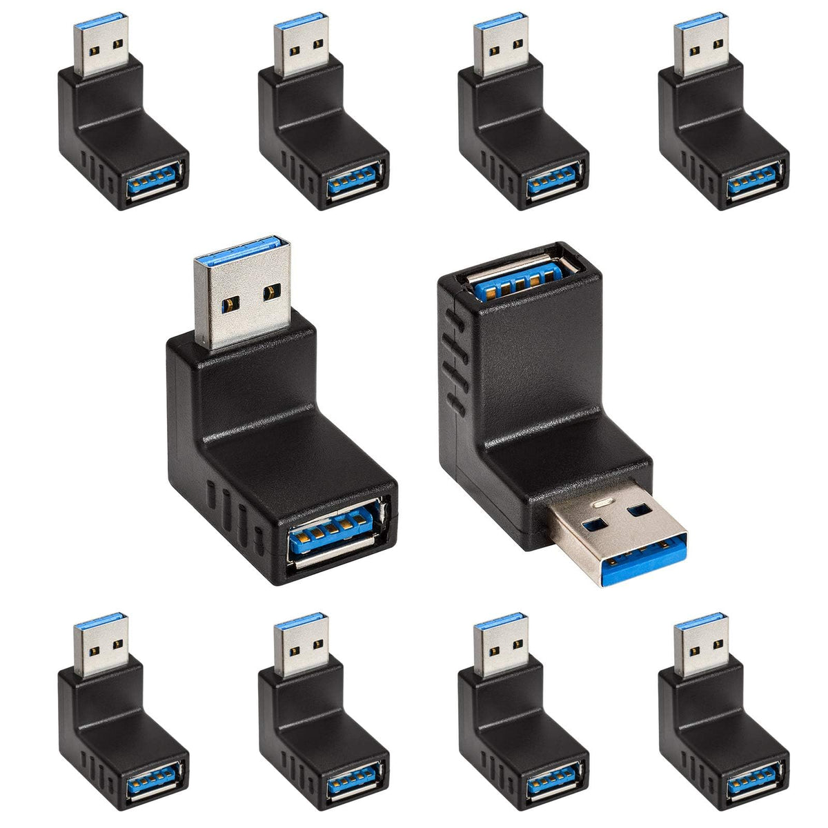 Cmple - USB B to B Adapter USB 2.0 Female to Female Coupler Jack to Jack Connector Converter for Printer Cable Scanner HDD External Hard Drive - 10 Pack