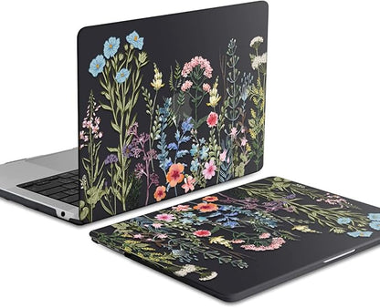 iCasso for MacBook Air 13 inch Case 2025 2024-2022 Release M4 A3240 M3 A3113 A2681 M2 with Liquid Retina Display, Hard Plastic Shell for Mac Air 13.6, TPU Keyboard Cover&Screen Protector, Weeds