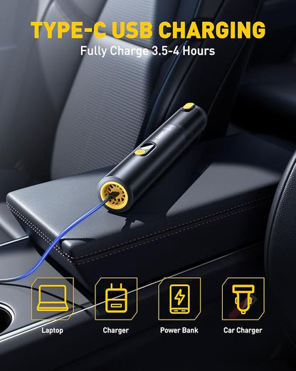 AUXITO Car Vacuum Portable Cordless 14000Pa Suction, Handheld Vacuum Blow & Suction 2 in 1, Small Vacuum Cleaner Hand Held Vacuum for Car, Home, Pet, Office (Black)