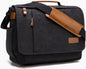 ESTARER 13-14 Inch Laptop Messenger Bag Water-Resistant Canvas Shoulder Bag for Business College, Grey