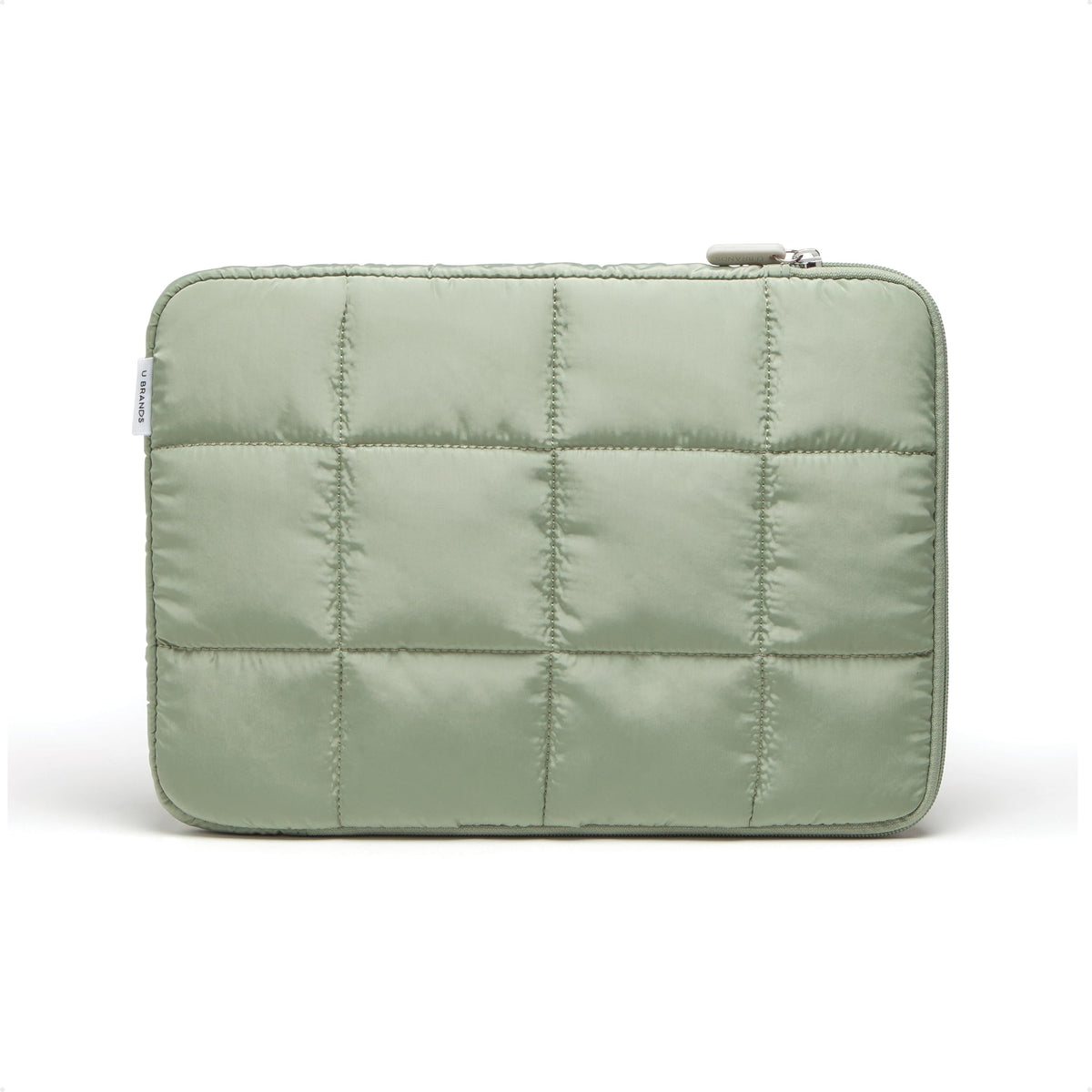 U Brands Nylon Puffy Zipping Medium Laptop Sleeve, 9.75" x 13", MacBook Bag, Laptop Case for MacBook Pro, MacBook Air, Chromebook, HP Computer, Sand Beige